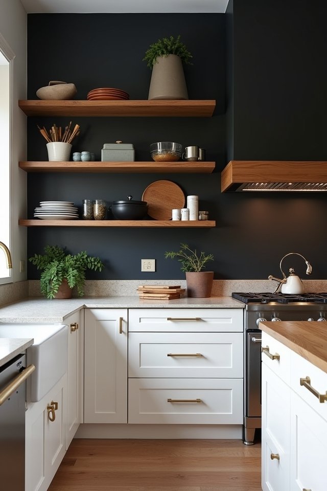 bold dark light kitchen contrast