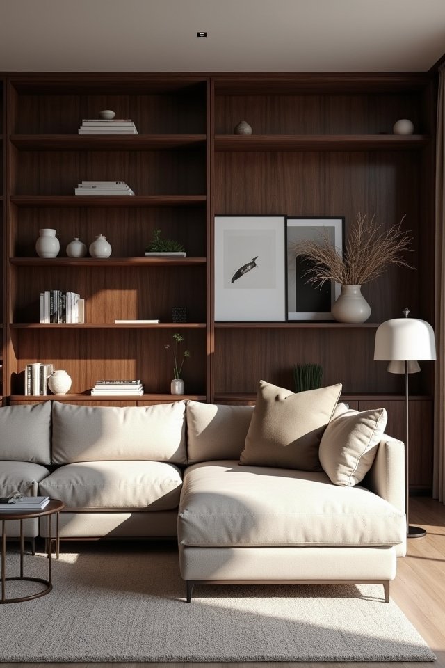 bold dark shelf display