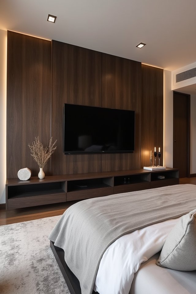bold dark wood accents