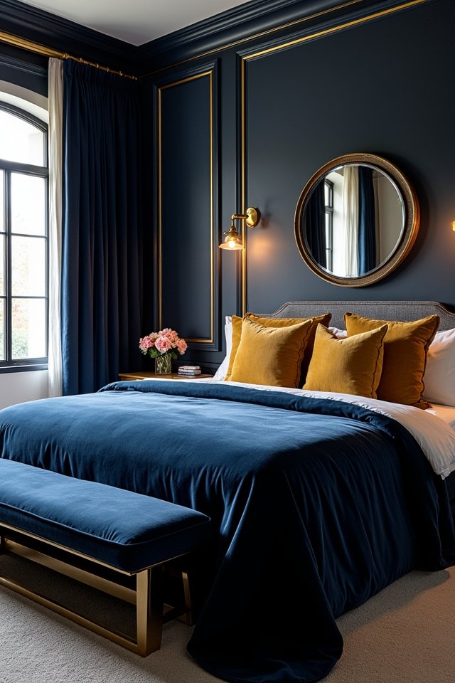bold elegance in bedrooms