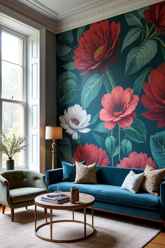 bold floral wall transformations