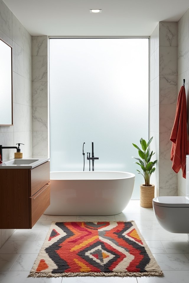 bold geometric bathroom decor