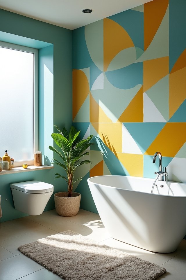 bold geometric bathroom designs