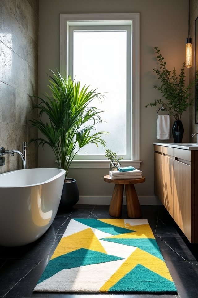 bold geometric bathroom designs