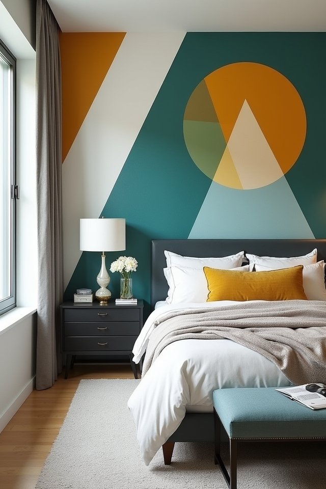 bold geometric bedroom designs