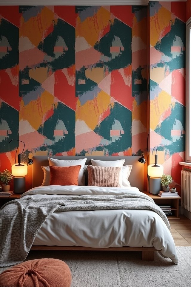 bold geometric bedroom designs