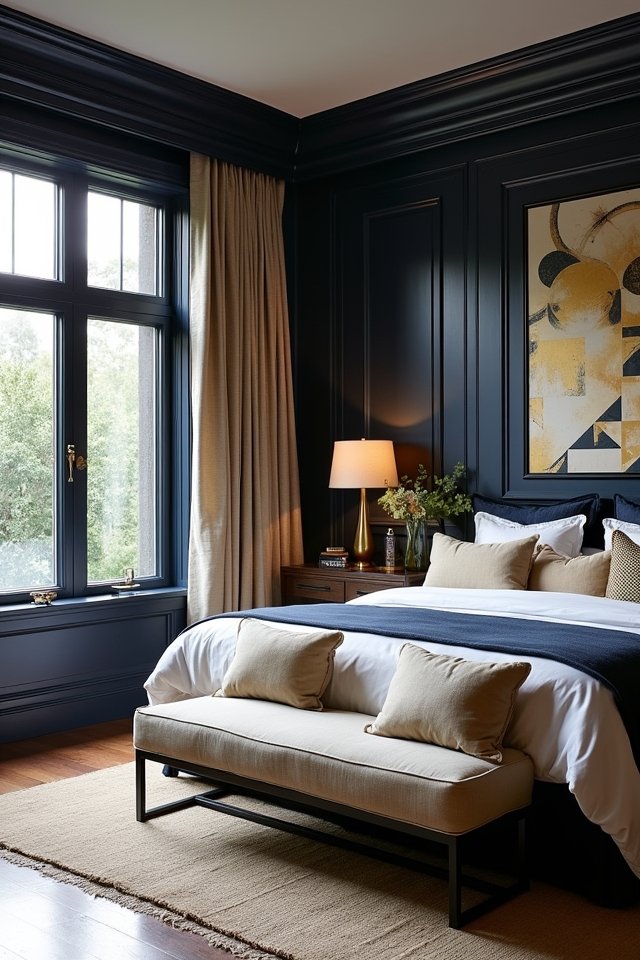 bold geometric bedroom transformation