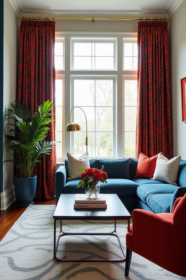 bold geometric drapes energize spaces