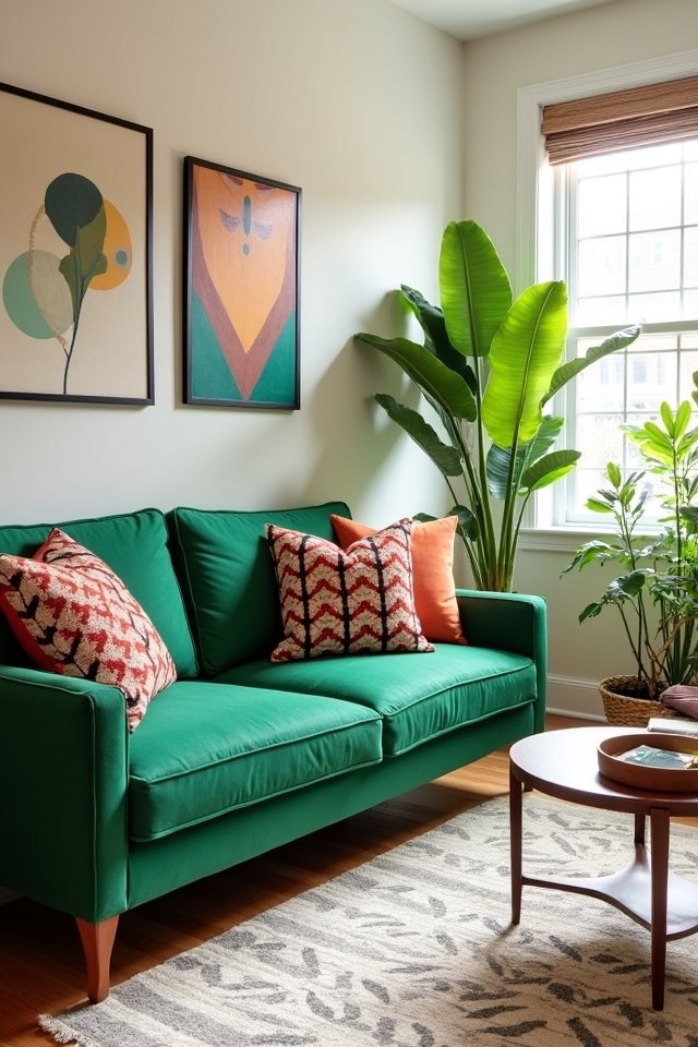 bold geometric living room