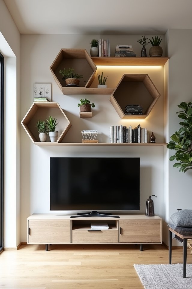 bold geometric shelving designs