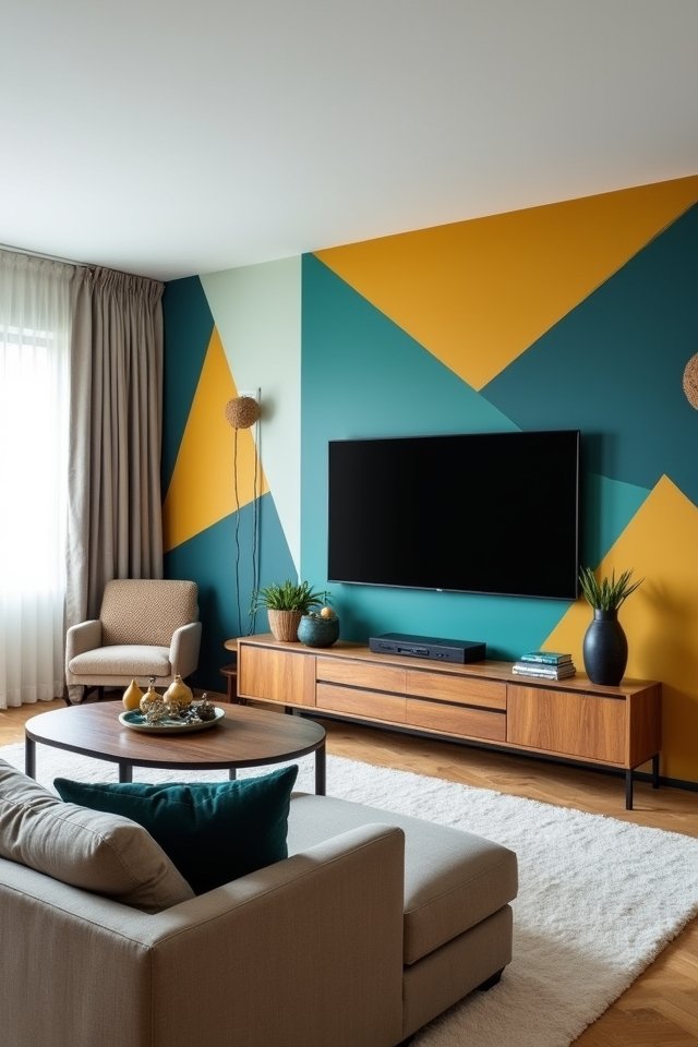 bold geometric wall designs