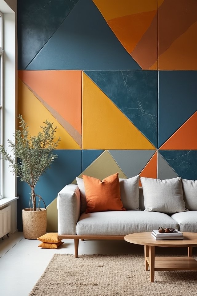 bold geometric wall designs