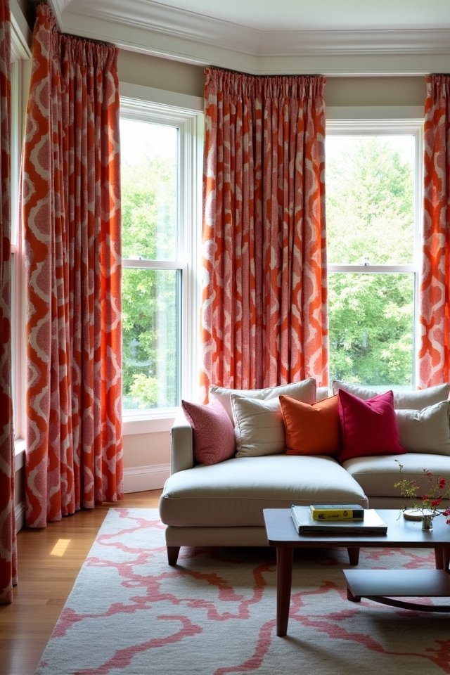 bold geometric window treatments