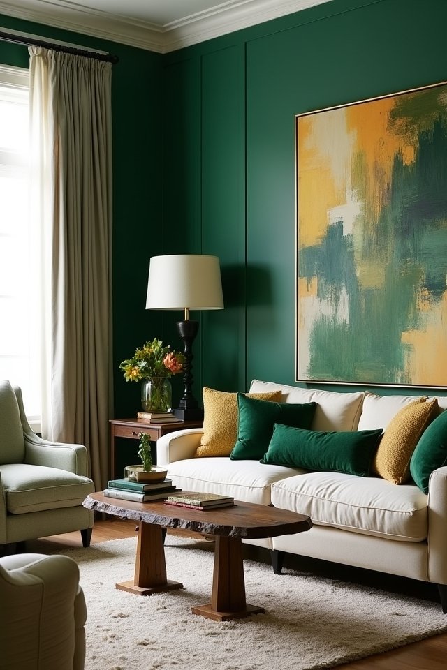 bold green energizes spaces