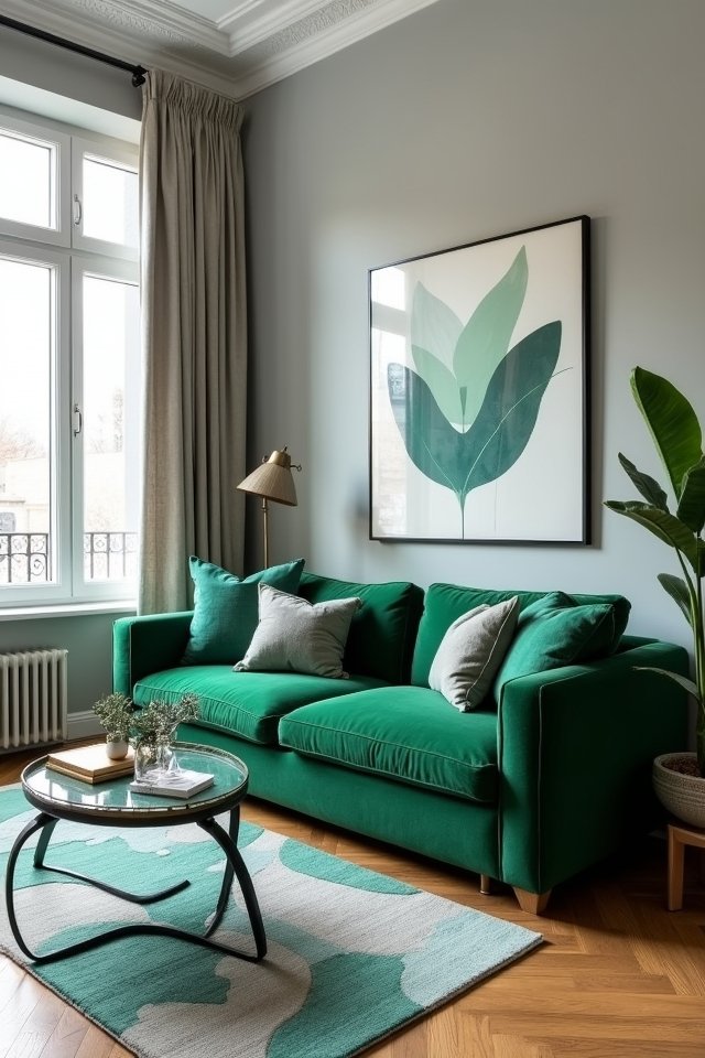 bold green furniture choices