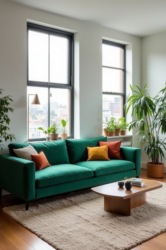bold green sofa elegance