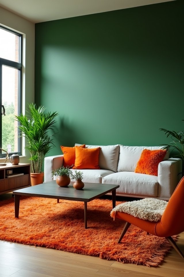 bold green statement wall