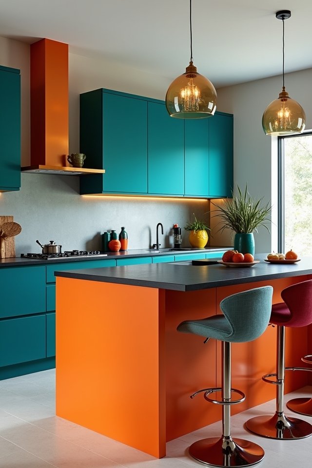 bold kitchen furniture colors