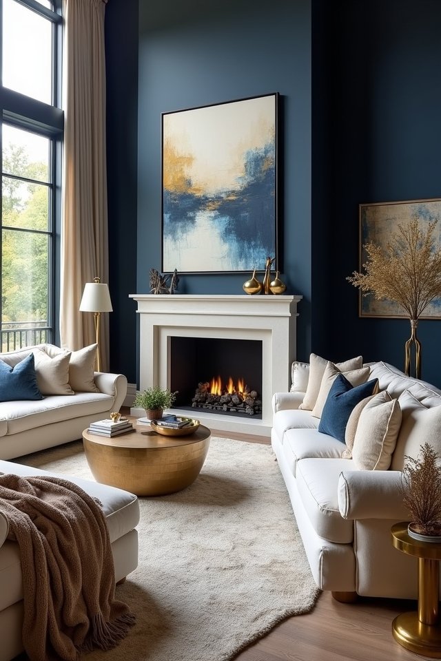 bold navy blue elegance