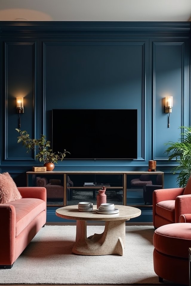 bold navy blue elegance