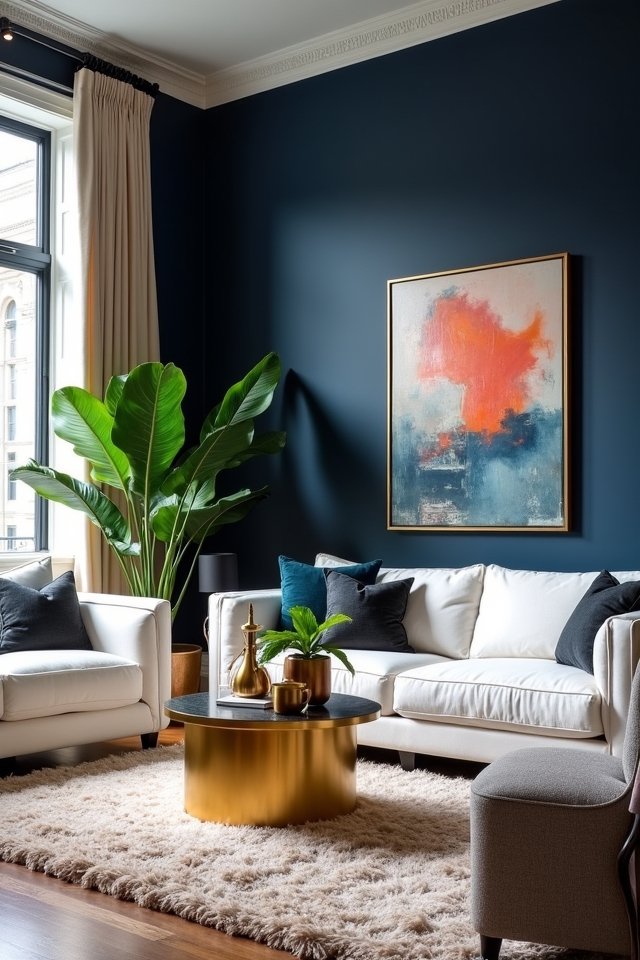 bold navy blue elegance