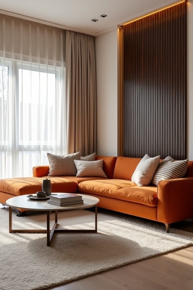 bold orange soothing neutrals