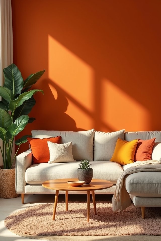 bold orange wall transformation