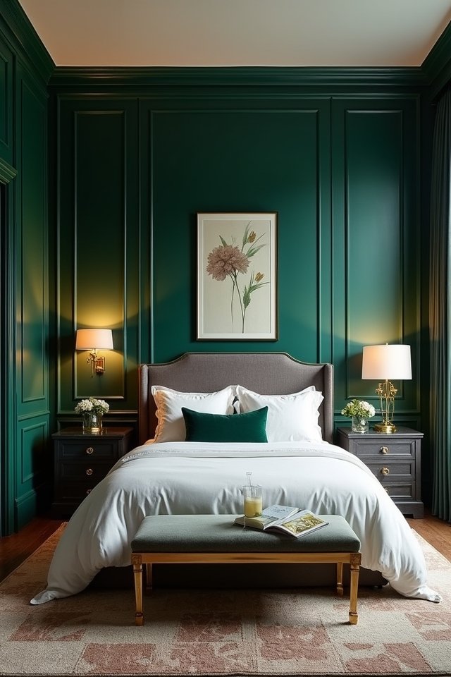 bold painted bedroom panels