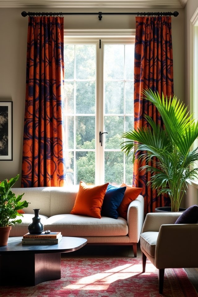 bold patterned curtain choices