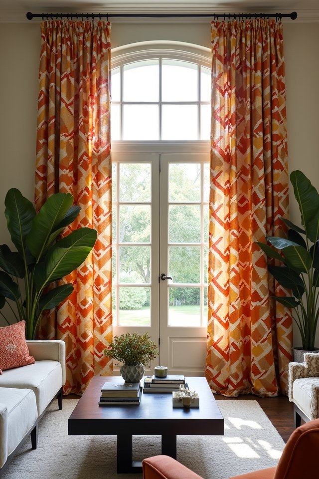 bold patterned panels statement