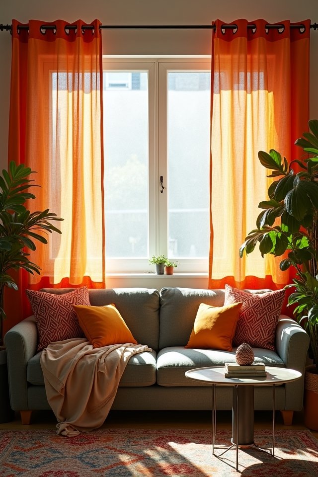 bold patterned sheer curtains