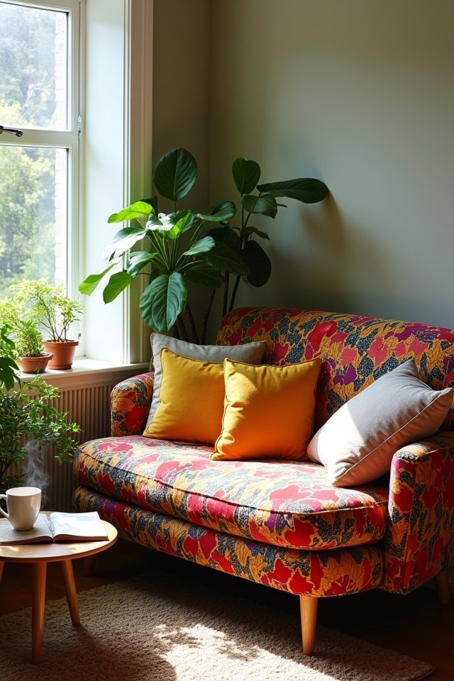 bold patterns enhance living rooms