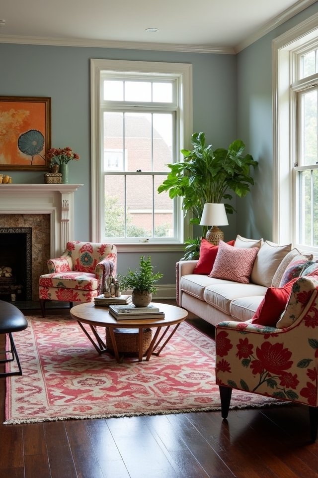 bold patterns enhance living rooms