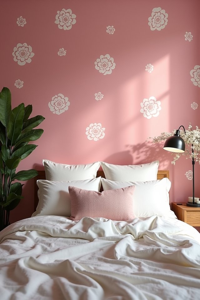 bold pink accent wall ideas