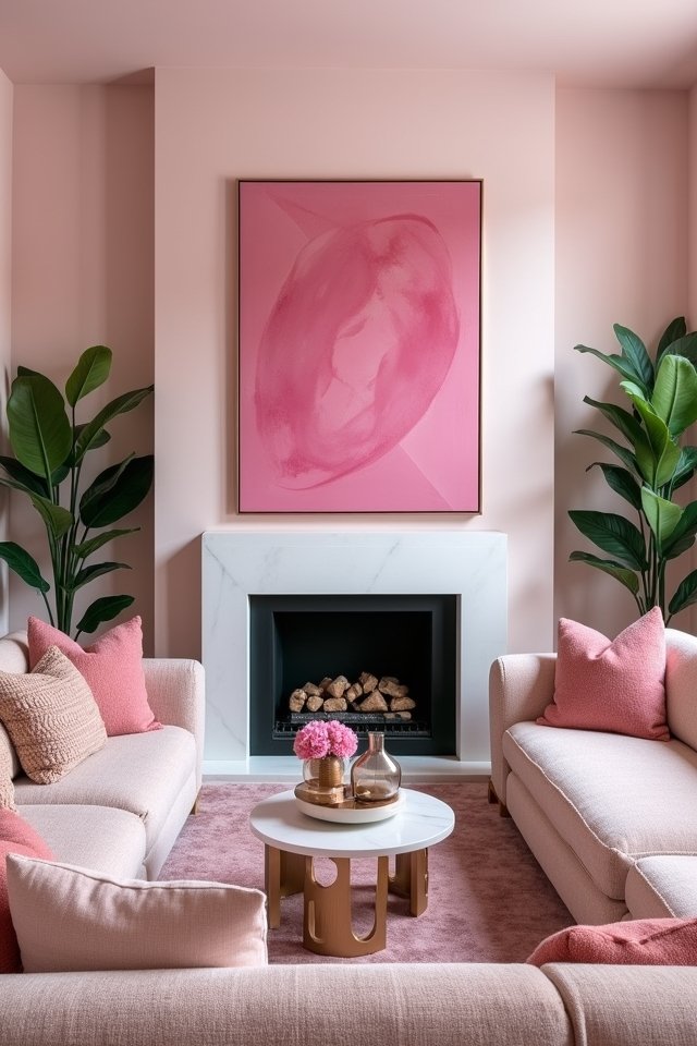 bold pink art statements