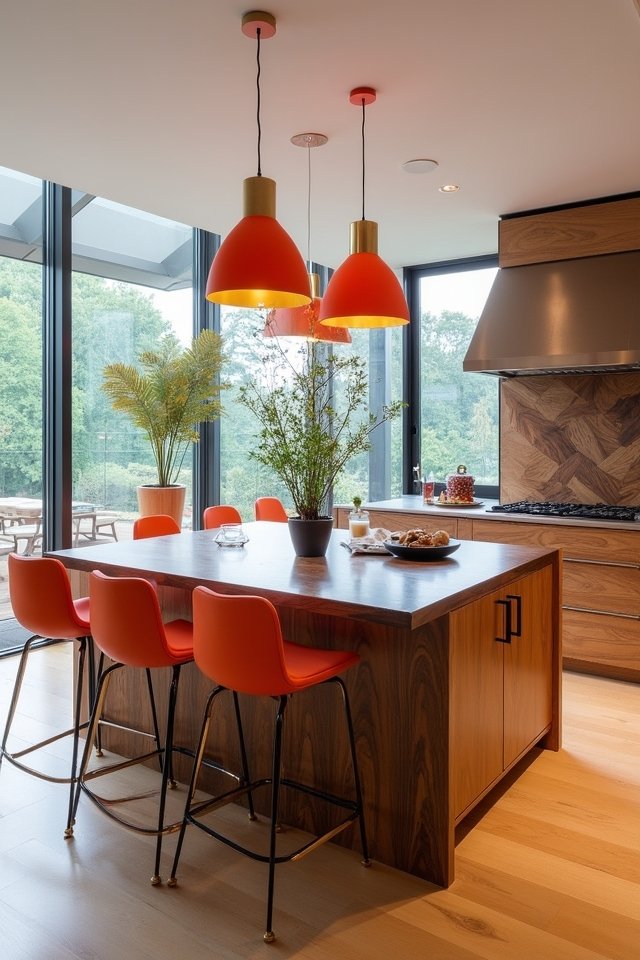 bold plywood kitchen island