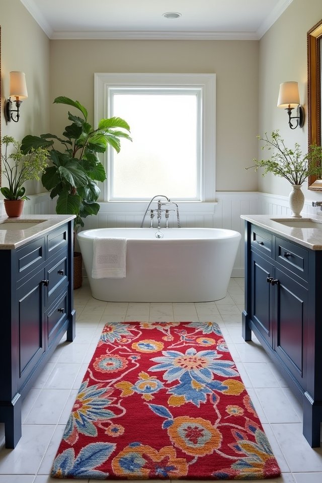 bold prints energize bathrooms