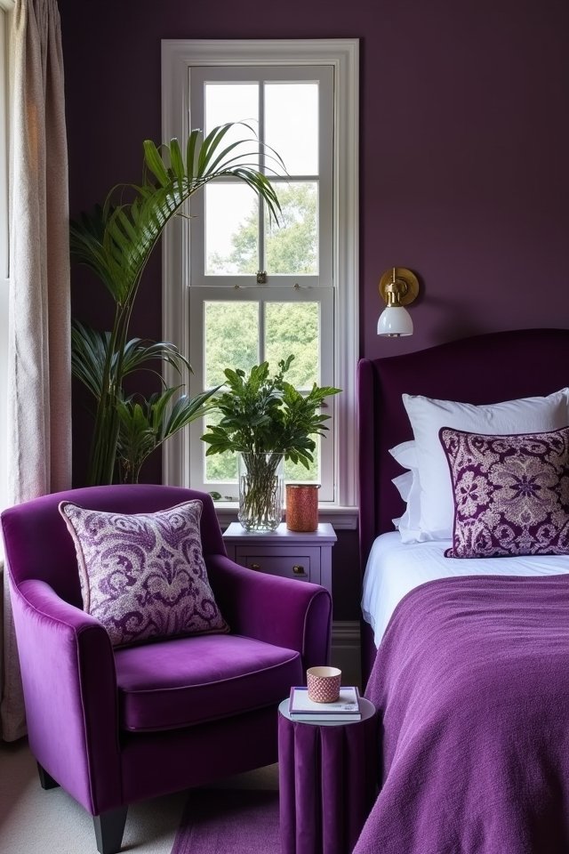 bold purple accent furniture