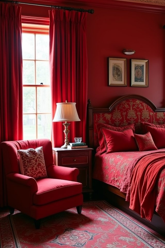 bold red accent furniture
