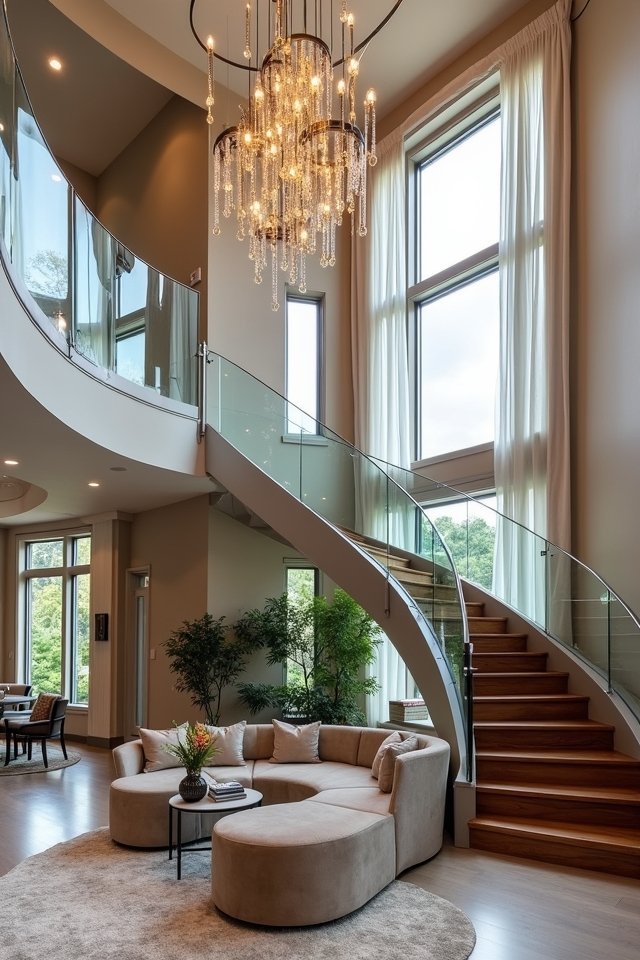 bold staircase elegant entrance