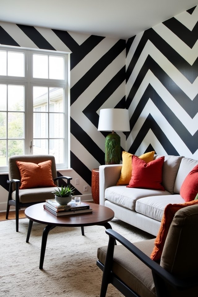 bold stripes enhance spaces