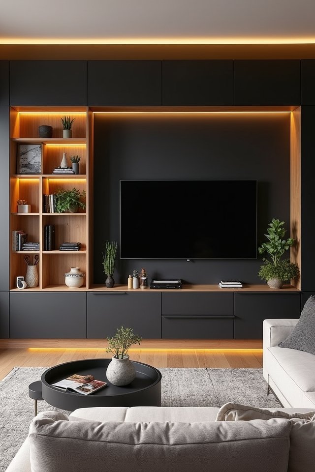 bold two tone living room
