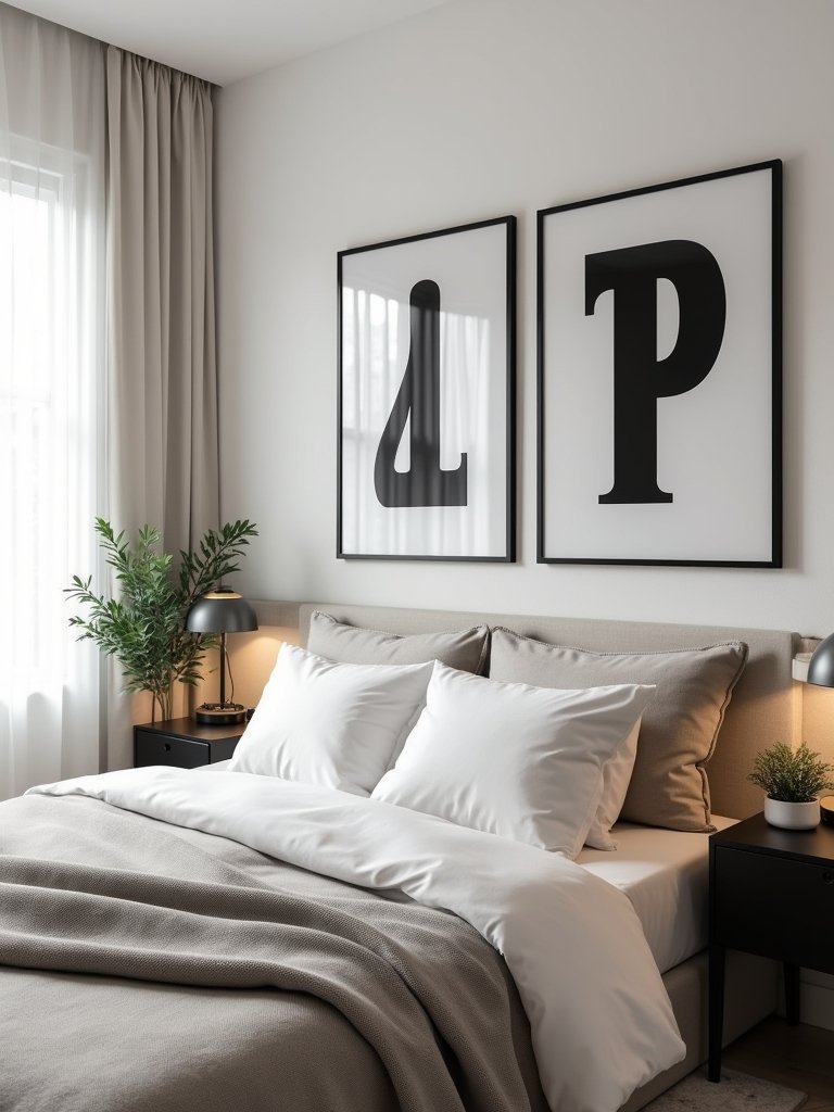 bold typography wall art