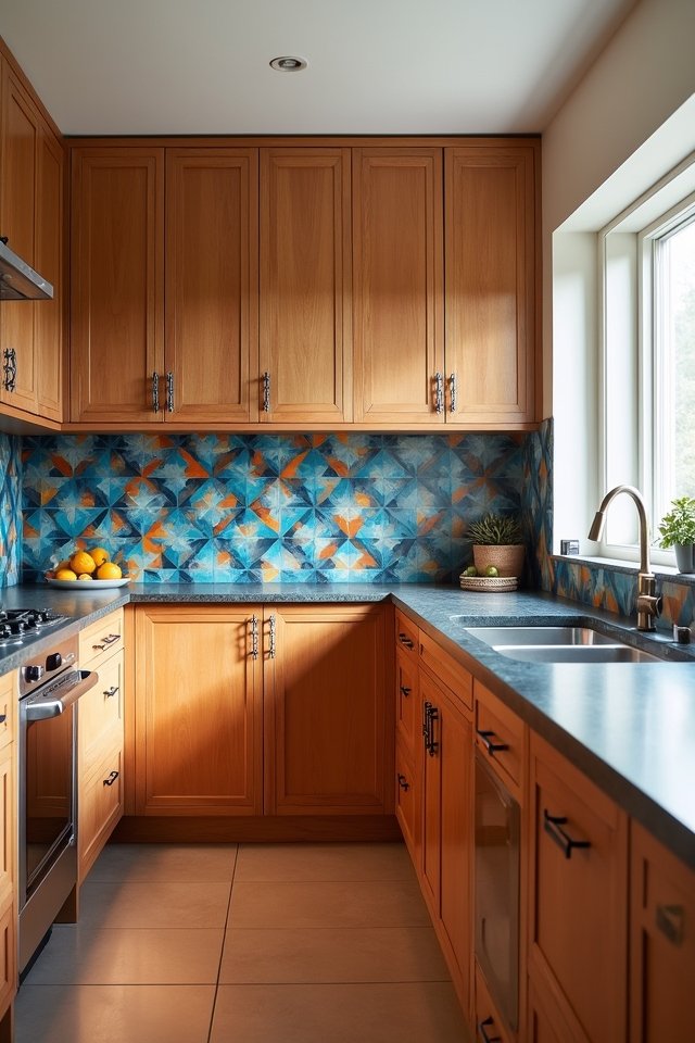 bold vibrant backsplash designs