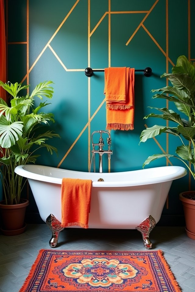 bold vibrant bathroom transformations