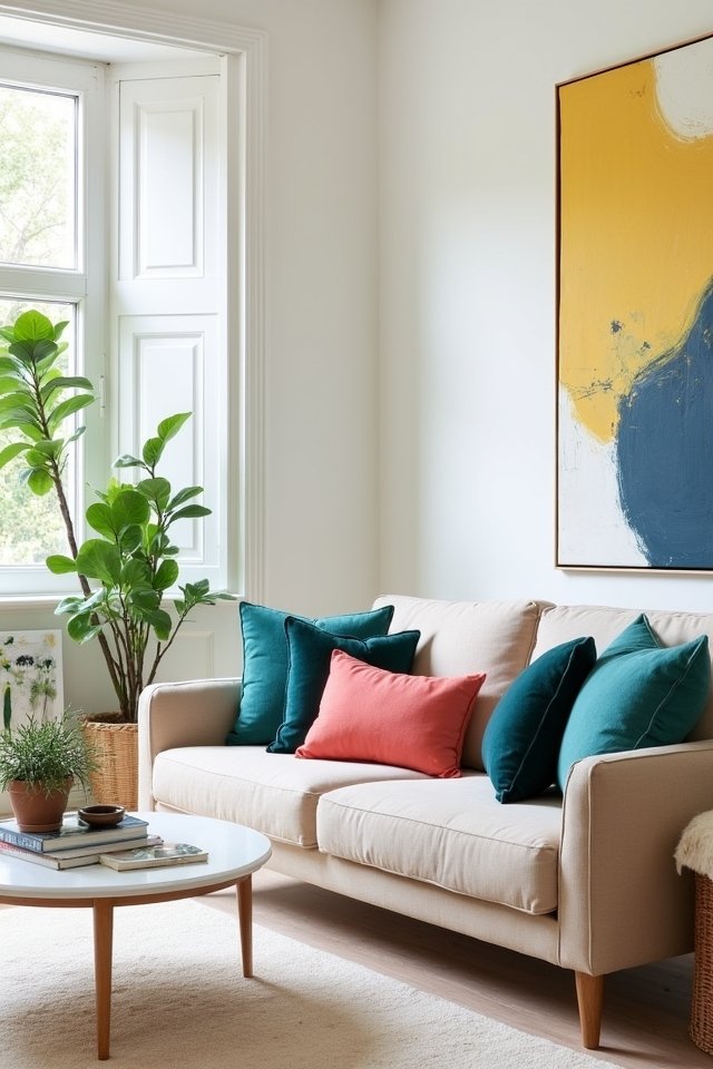 bold vibrant color accents