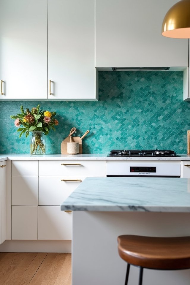 bold vibrant kitchen backsplashes
