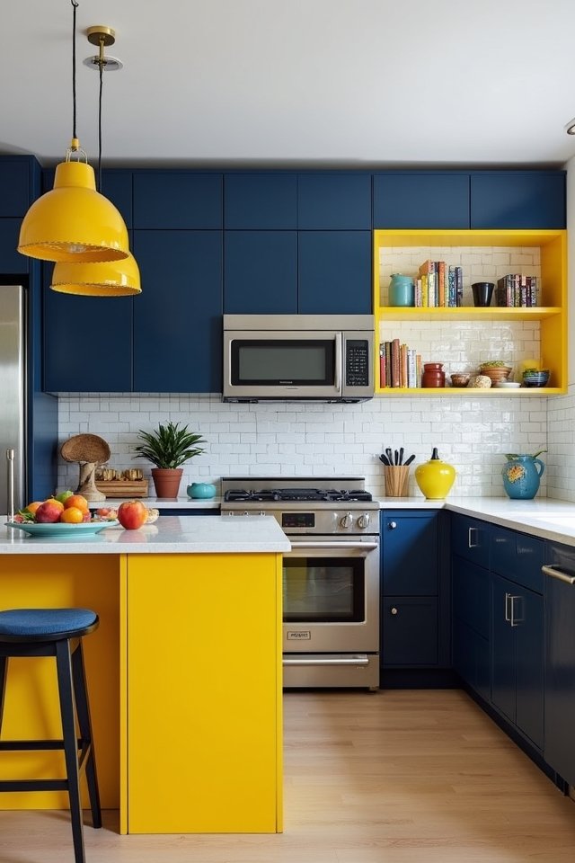 bold vibrant kitchen colors