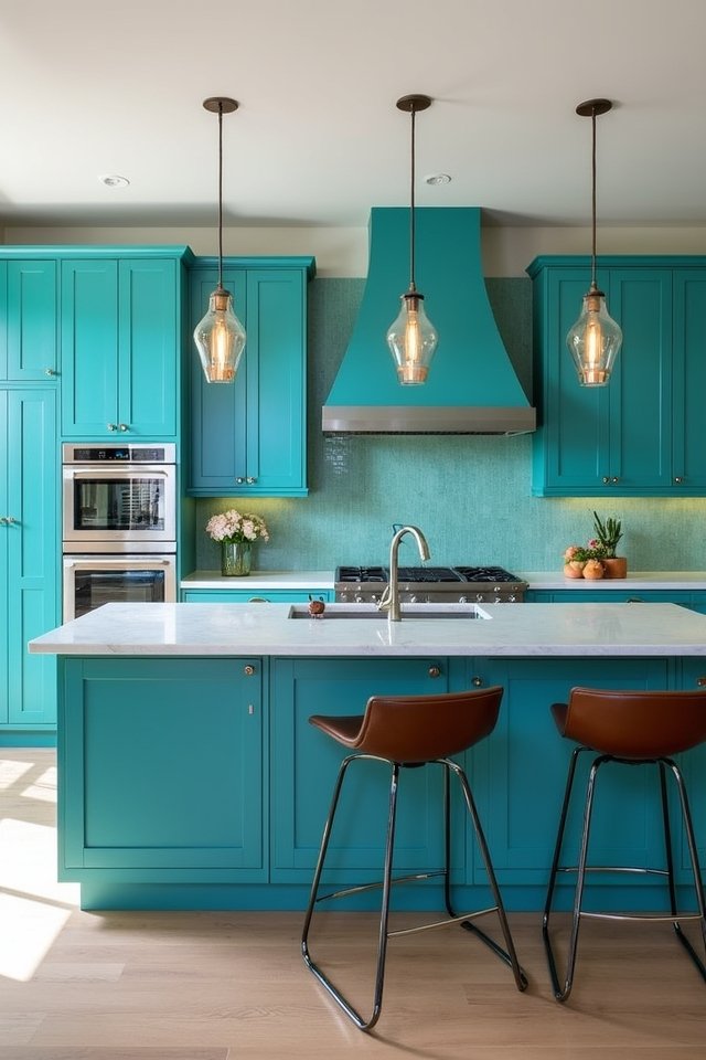 bold vibrant kitchen design