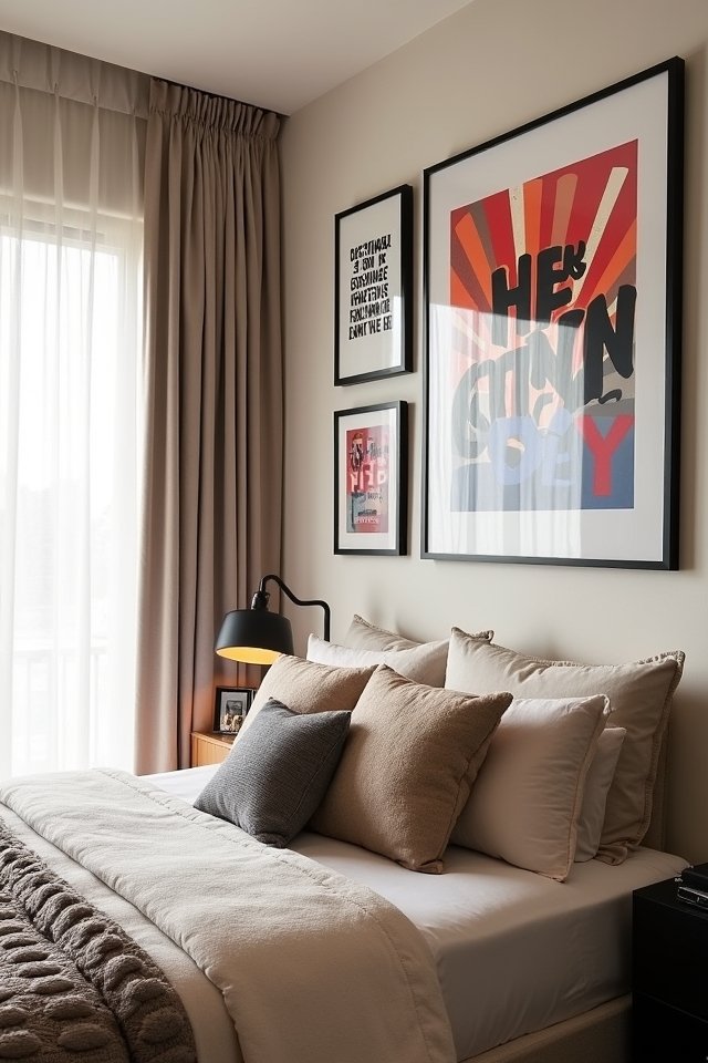 bold vibrant typography prints